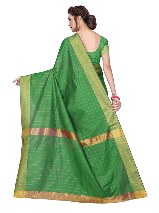 Green Color Cotton Silk Saree only in Bigswipe