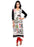 Off White,Black Color Printed Rayon Kurti only in Bigswipe