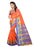 Orange, Blue Color Cotton Silk Saree only in Bigswipe