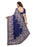 Navy Blue, Violet Color Crepe Georgette Saree only in Bigswipe