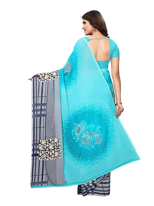 Blue, Grey, Multi Color Georgette Saree only in Bigswipe