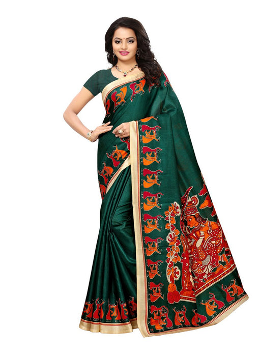 Green, Multi Color  Art Silk Saree only in Bigswipe