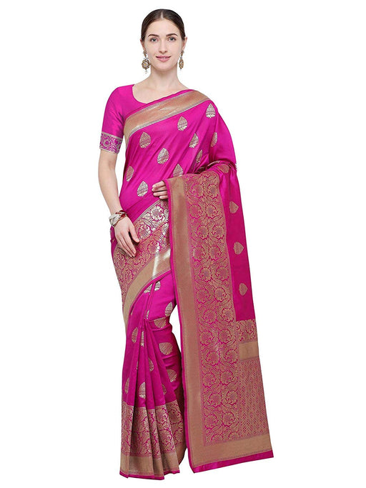 Pink Color Poly Silk Saree only in Bigswipe