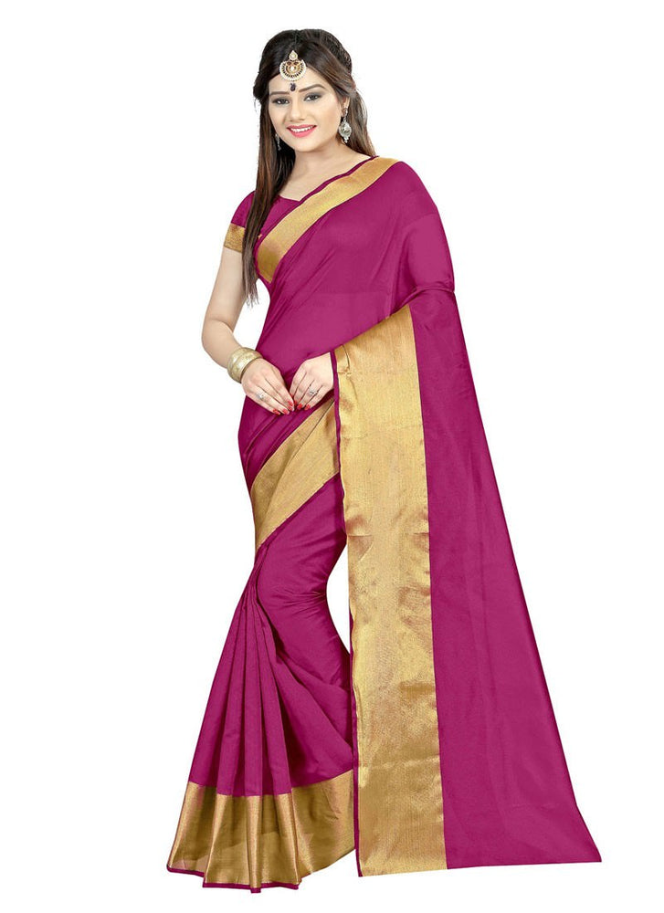 Pink Color Poly Silk Saree only in Bigswipe