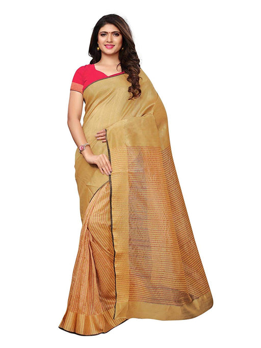 Beige Color Bhagalpuri Silk Saree only in Bigswipe