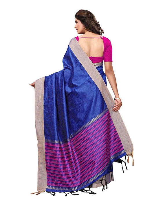 Blue Color Tussar Silk (Art Silk) Saree only in Bigswipe