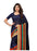 Navy Blue, Multi Color Georgette Printed Work Saree only in Bigswipe