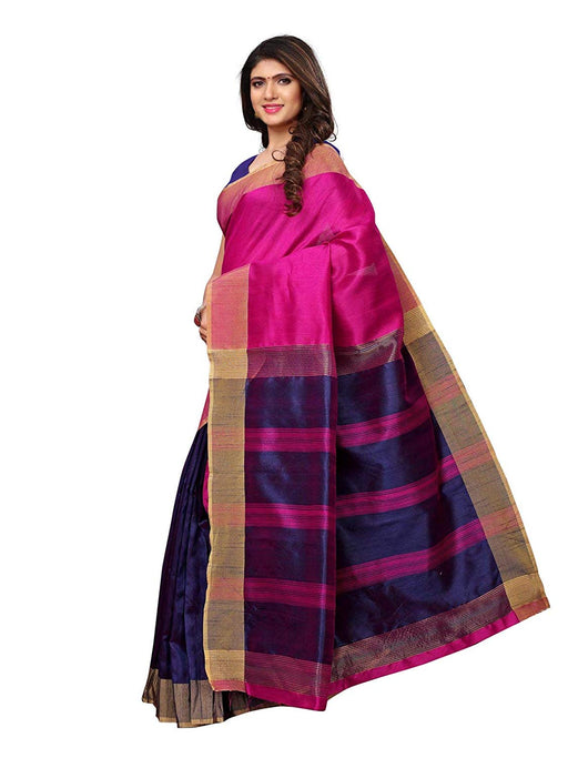 Pink, Purple Color Bhagalpuri Silk Saree only in Bigswipe