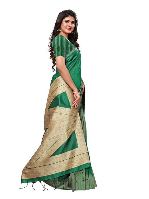 Green Color Tussar Silk (Art Silk) Saree only in Bigswipe