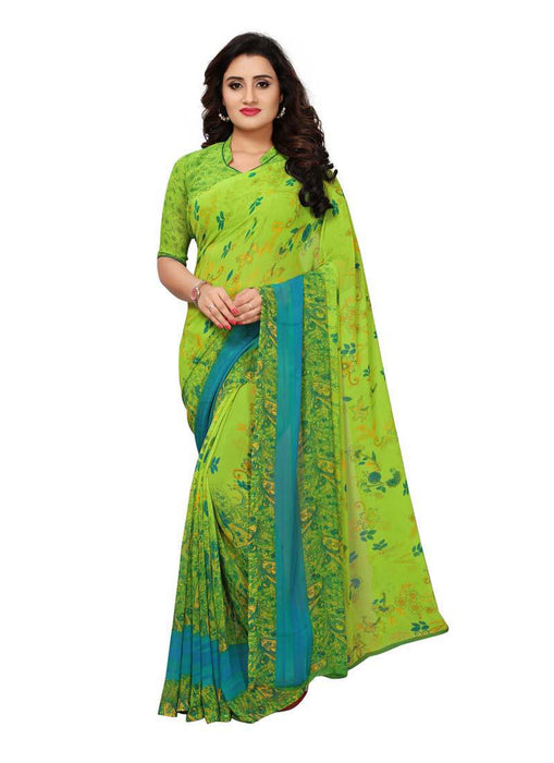 Green, Blue Color  Georgette Saree only in Bigswipe