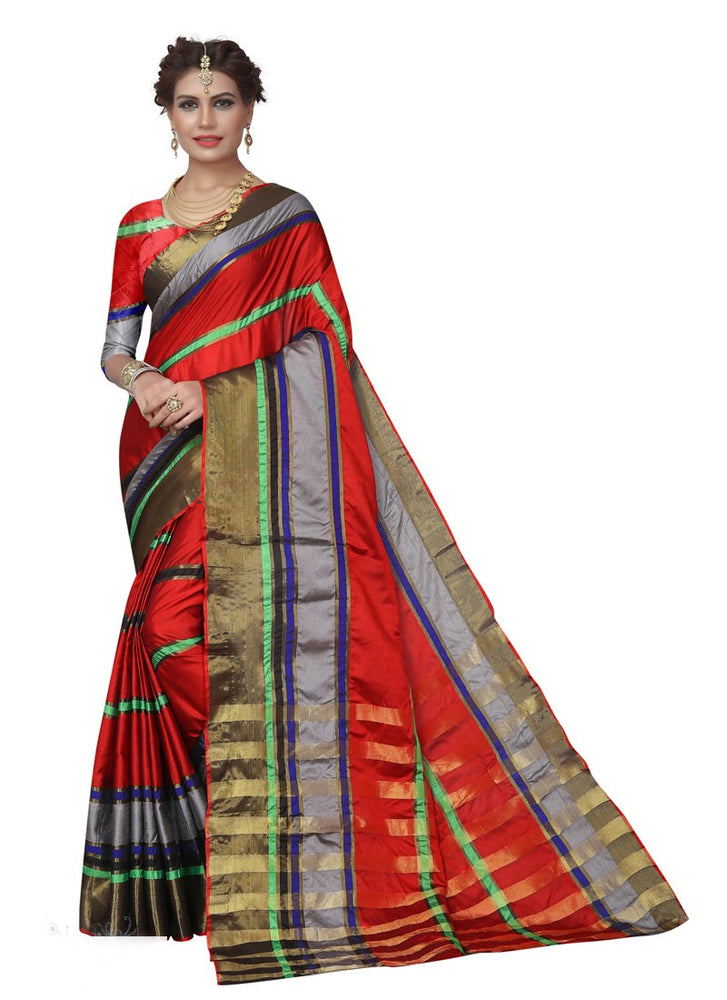 Maroon, Grey Color  Poly Silk Saree only in Bigswipe