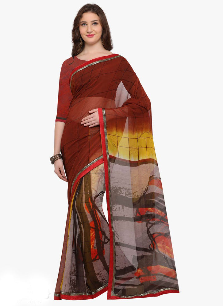 Multi Color Georgette Saree only in Bigswipe