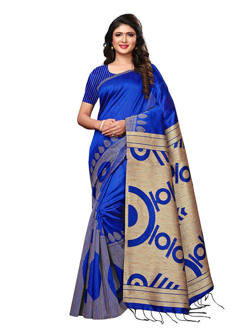 Blue Color Tussar Silk (Art Silk) Saree only in Bigswipe