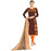 Chanderi Fabric Brown Color Dress Material only in Bigswipe