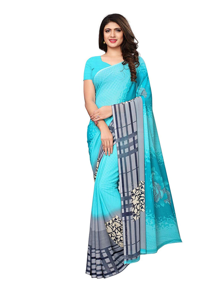 Blue, Grey, Multi Color Georgette Saree only in Bigswipe