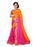 Pink, Yellow Color Chiffon Georgette Saree only in Bigswipe