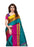 Turquoise, Pink, Yellow Color Poly Silk Woven Work Saree