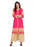 Pink Color Zig Zag Print With Sequins Lace Rayon Kurti only in Bigswipe