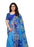 Blue, Multi Color Georgette Printed Work Saree only in Bigswipe