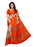 Orange, Beige Color  Crepe Saree only in Bigswipe