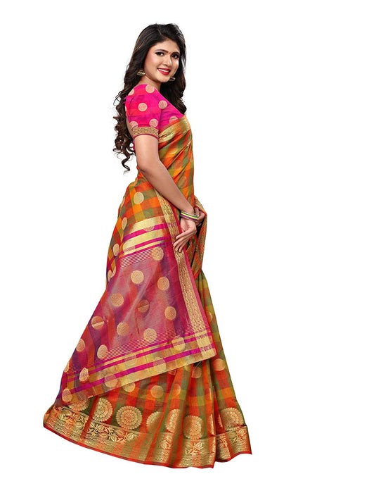 Multi Color Chanderi Silk Saree only in Bigswipe