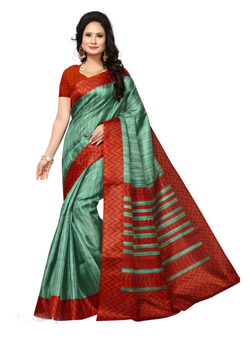 Green, Brown Color  Art Silk Saree only in Bigswipe