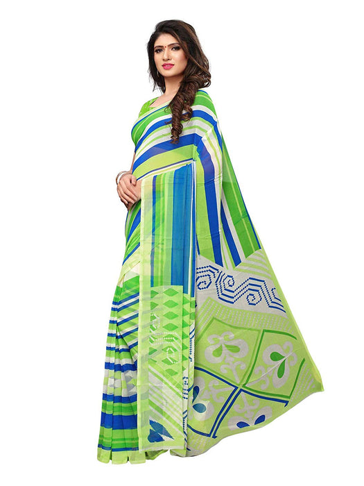 Green, Blue, Multi Color Georgette Saree only in Bigswipe