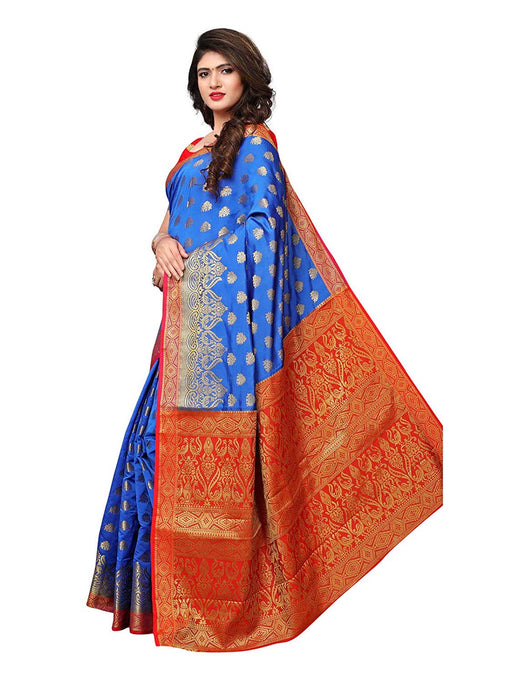 Blue Color Poly Silk Saree only in Bigswipe