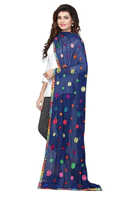 Nazneen Embroidery Mirror Work Dupatta only in Bigswipe