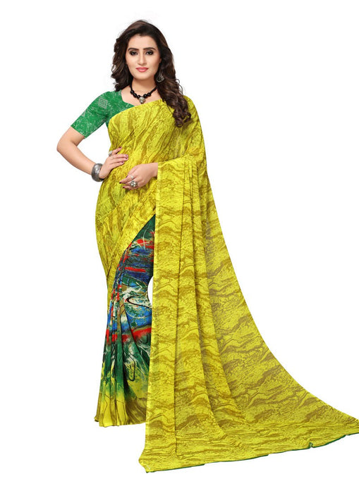 Multi Color  Georgette Saree only in Bigswipe