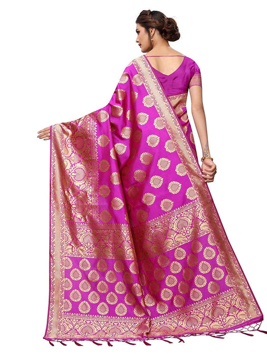 Pink Color Poly Silk Saree only in Bigswipe