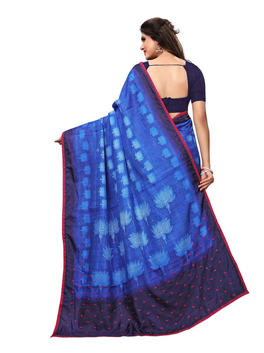 Blue Color Vichitra Silk (Art Silk) Saree only in Bigswipe