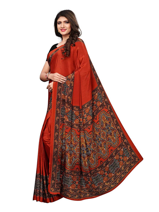 Brown, Black, Multi Color Crepe Saree only in Bigswipe