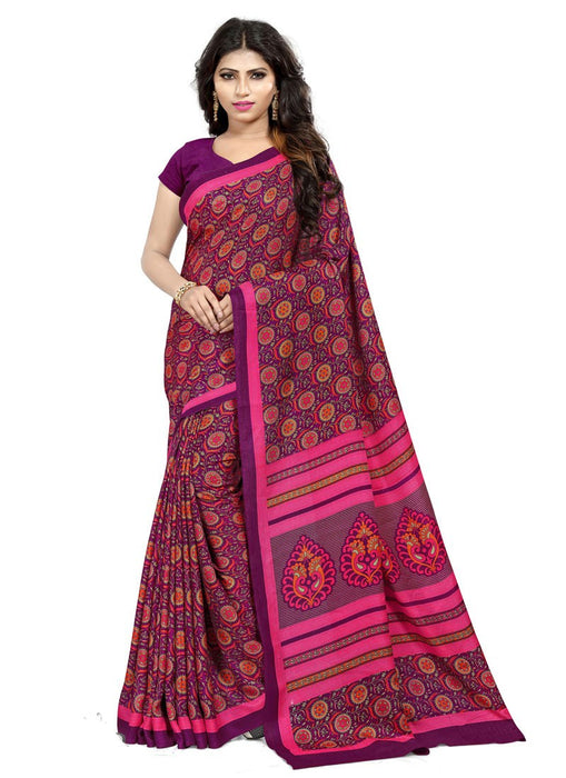 Pink, Multi Color Pashmina Saree only in Bigswipe