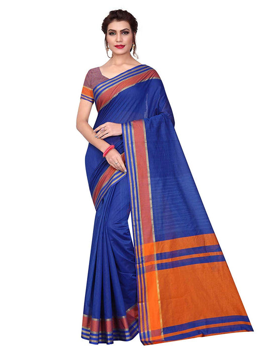 Blue Color Chanderi Silk Saree only in Bigswipe