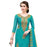 Chanderi Cotton Fabric Turquoise Color Dress Material only in Bigswipe