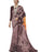 Georgette Digital Saree With Blouse-Dusty Brown Color Saree only in Bigswipe