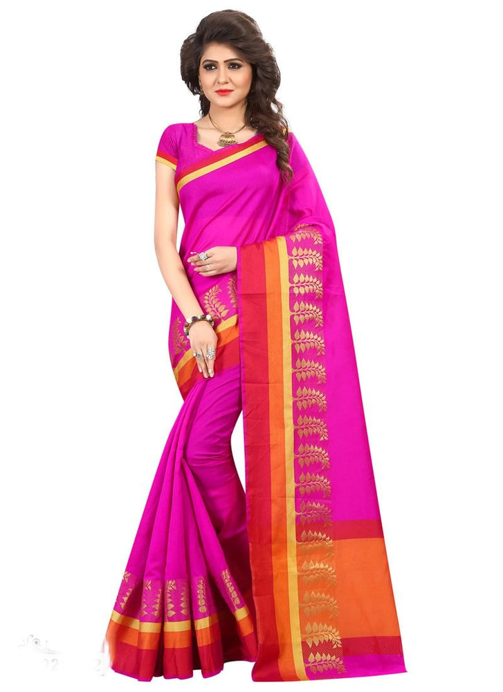 Pink Color Poly Silk Saree only in Bigswipe