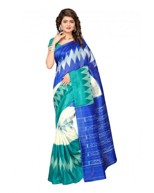 Printed Bhagalpuri Art Silk Multicolor Saree only in Bigswipe