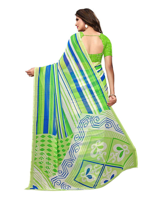 Green, Blue, Multi Color Georgette Saree only in Bigswipe