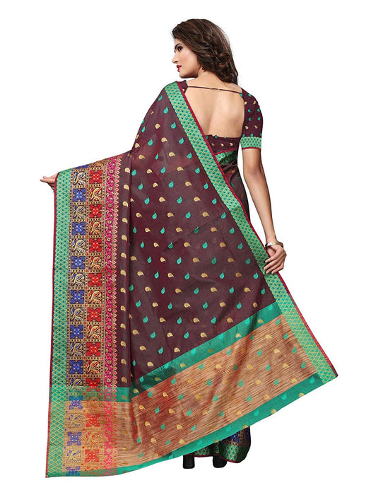 Purple Color Chanderi Silk Saree