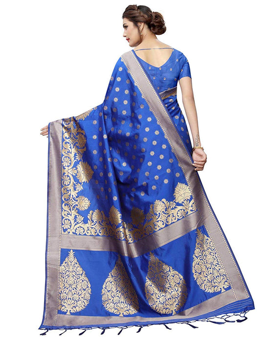 Blue Color Poly Silk Saree only in Bigswipe