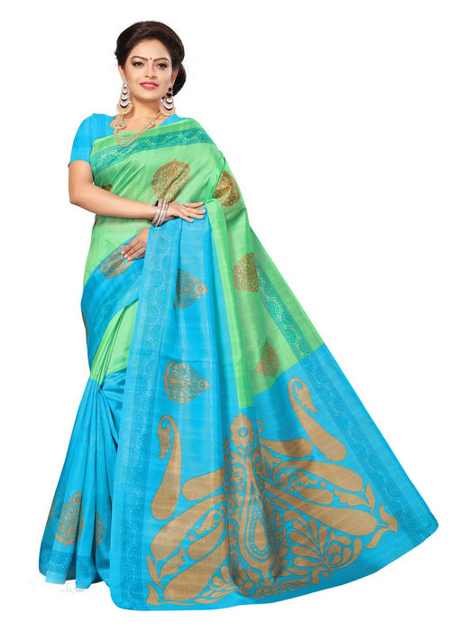 Green, Blue Color Art Silk Saree only in Bigswipe