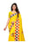 Yellow, Multi Color Georgette Printed Work Saree