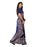 Navy Blue, Violet Color Crepe Georgette Saree only in Bigswipe