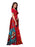 Red, Turquoise, Multi Color Poly Silk Saree