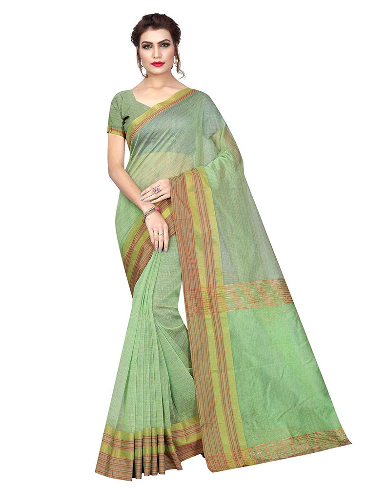 Green Color Poly Silk Saree only in Bigswipe