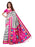 Off White, Pink, Multi Color Poly Silk Saree only in Bigswipe