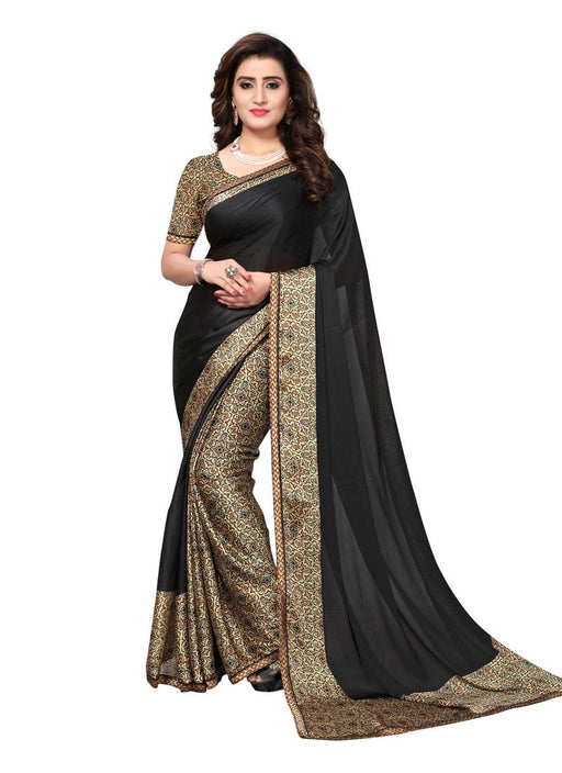 Black, Beige, Brown Color  Satin Saree only in Bigswipe