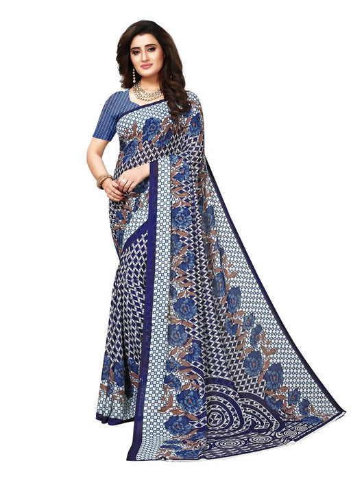 Blue, Multi Color  Georgette Saree only in Bigswipe